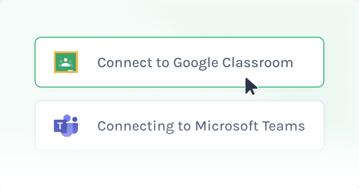 Verbinden met Google Classroom en Microsoft Teams