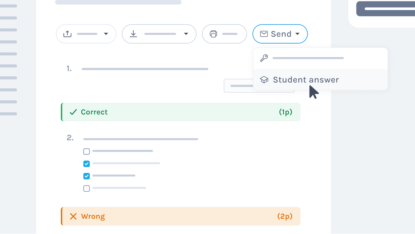 Share student answer on Exam.net