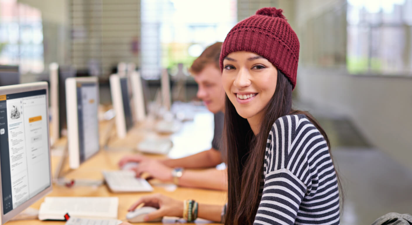 Student using Exam.net